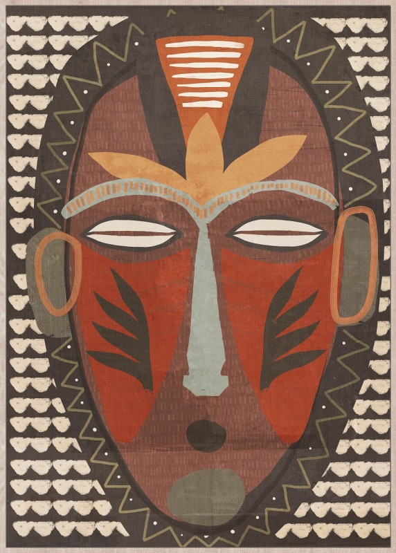 MASK AFRICAN FIRST CANVAS - PHOTO, PRINTS